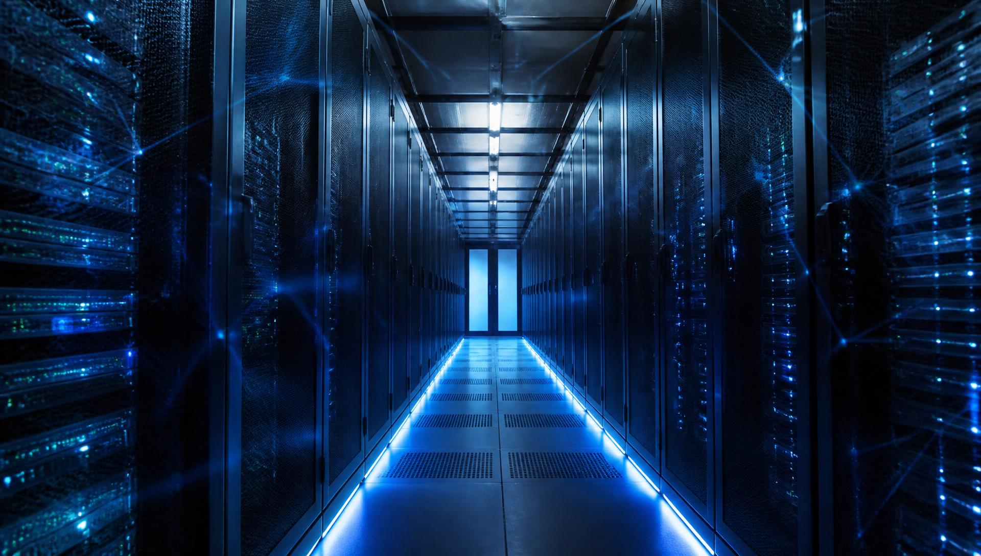 Modern data centre infrastructure supporting business technology services